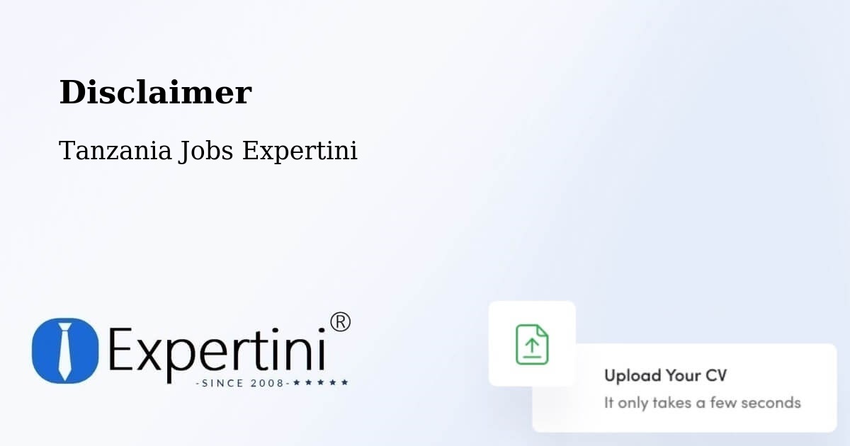 Disclaimer – Ibaba - Tanzania Jobs Expertini